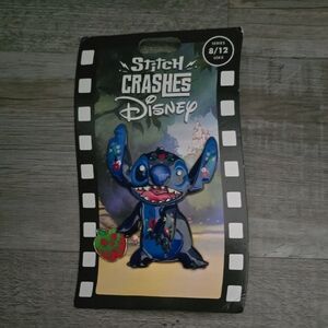 Disney Stitch Crashes Series Pin with Blue and Red Accents